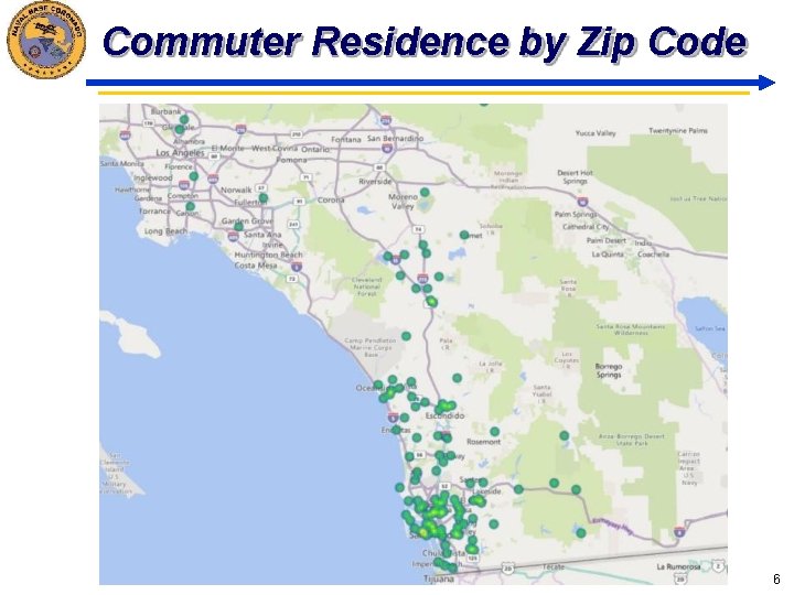 Commuter Residence by Zip Code 6 