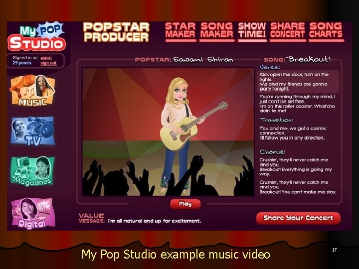 My Pop Studio example music video 17 