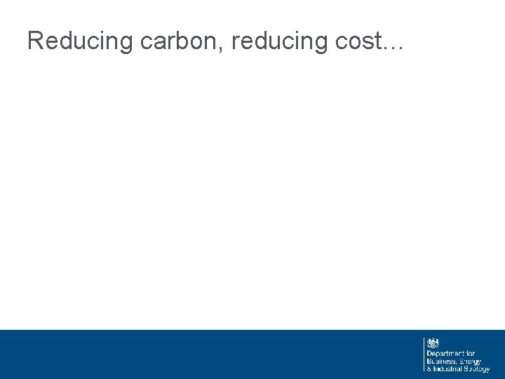 Reducing carbon, reducing cost… 