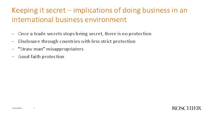 Keeping it secret – implications of doing business in an international business environment ‒
