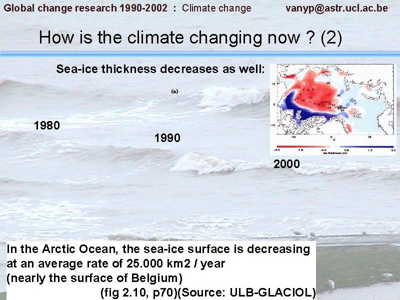 Global change research 1990 -2002 : Climate change vanyp@astr. ucl. ac. be How is