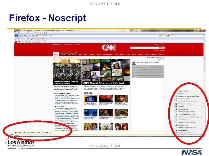 UNCLASSIFIED Firefox - Noscript UNCLASSIFIED 