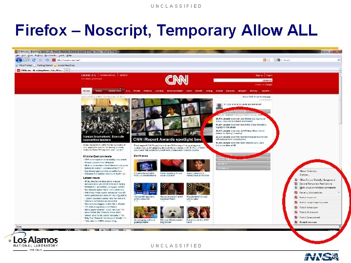 UNCLASSIFIED Firefox – Noscript, Temporary Allow ALL UNCLASSIFIED 