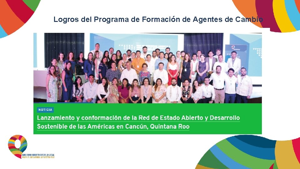 Logros del Programa de Formación de Agentes de Cambio 