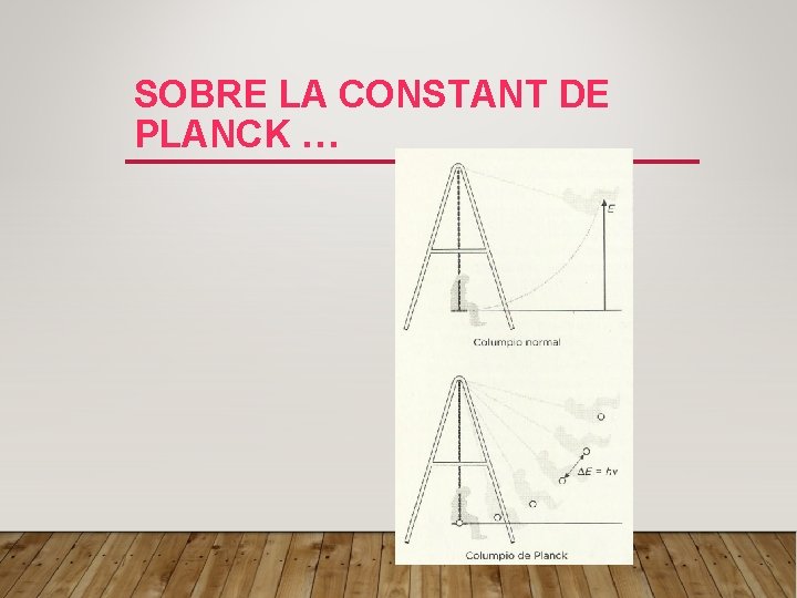 SOBRE LA CONSTANT DE PLANCK … 