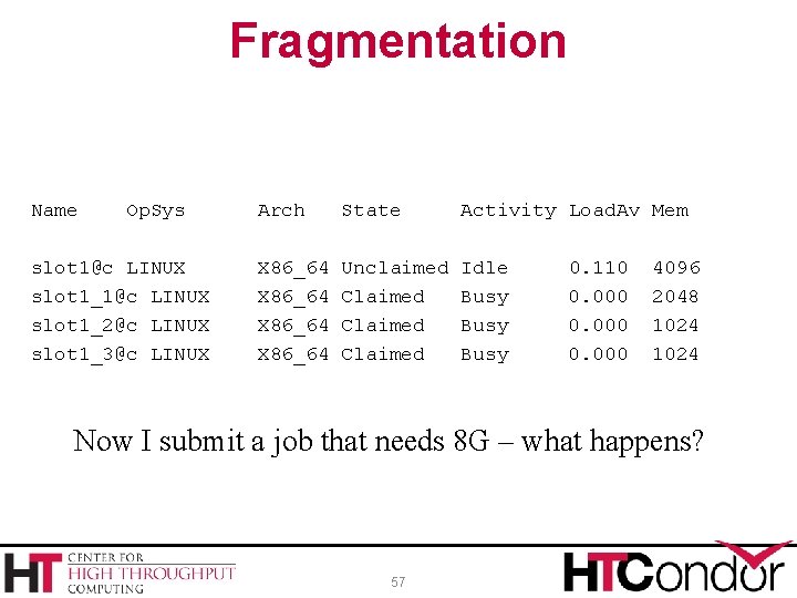 Fragmentation Name Op. Sys slot 1@c LINUX slot 1_2@c LINUX slot 1_3@c LINUX Arch