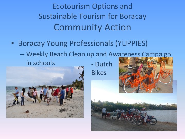 Ecotourism Options and Sustainable Tourism for Boracay Community Action • Boracay Young Professionals (YUPPIES)