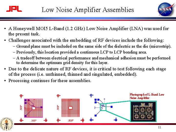 Low Noise Amplifier Assemblies • A Honeywell MOI 5 L-Band (1. 2 GHz) Low