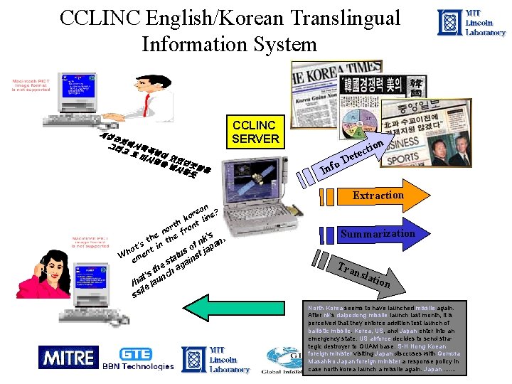 CCLINC English/Korean Translingual Information System 개성 근처 그리 에서핵 고 또 폭발 미사 이