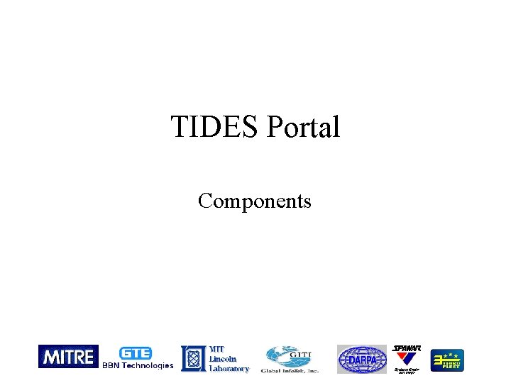 TIDES Portal Components 