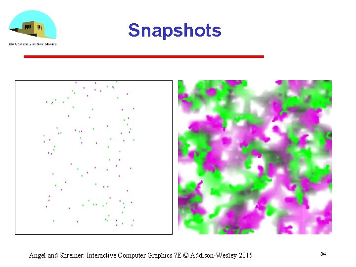 Snapshots Angel and Shreiner: Interactive Computer Graphics 7 E © Addison-Wesley 2015 34 
