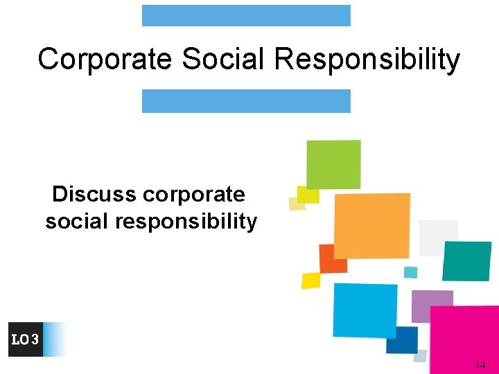 Corporate Social Responsibility Discuss corporate social responsibility 3 14 