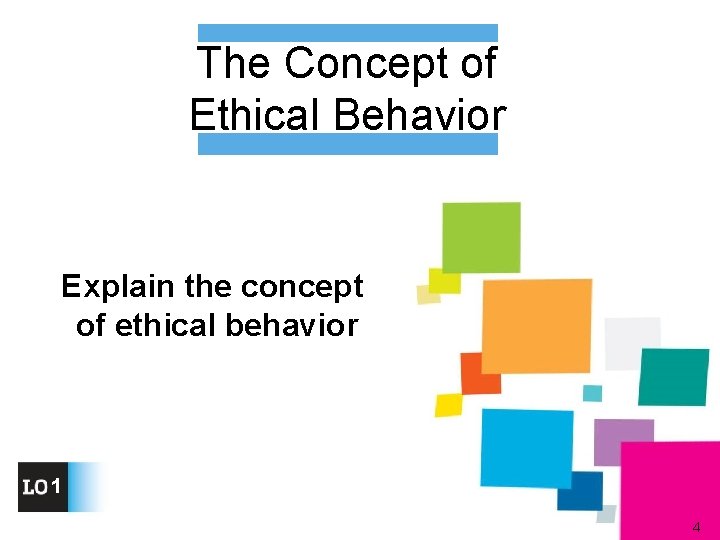 The Concept of Ethical Behavior Explain the concept of ethical behavior 1 4 