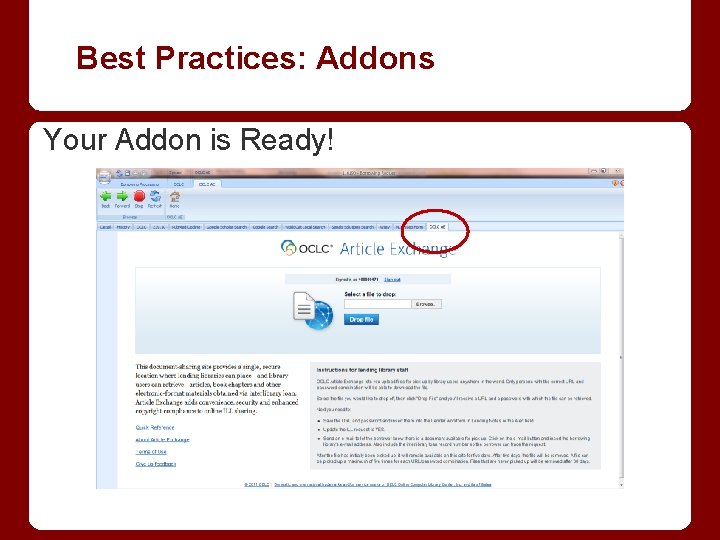 Best Practices: Addons Your Addon is Ready! 