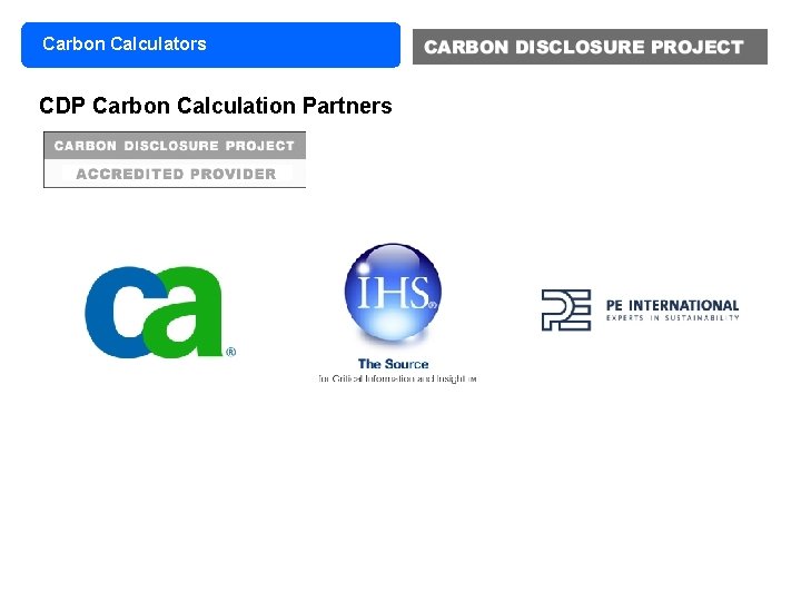 Carbon Calculators CDP Carbon Calculation Partners 