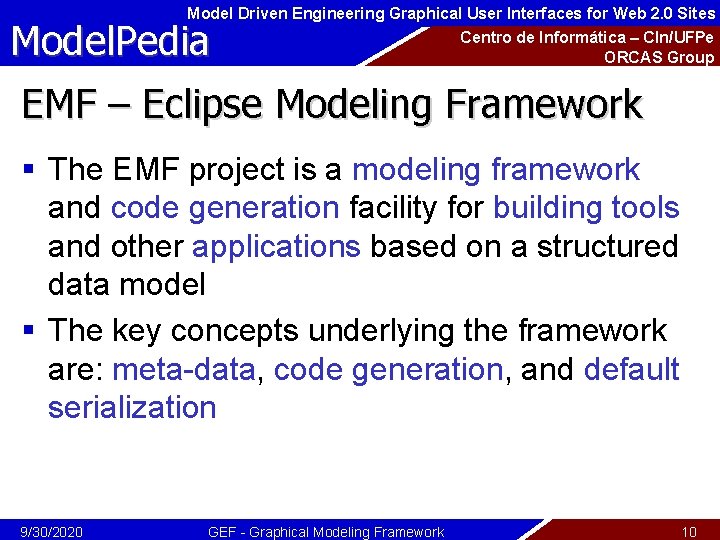 Model Driven Engineering Graphical User Interfaces for Web 2. 0 Sites Model. Pedia Centro