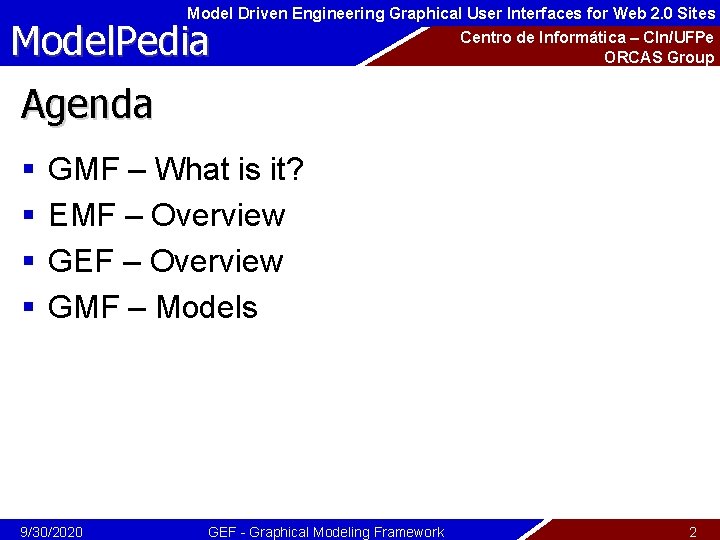 Model Driven Engineering Graphical User Interfaces for Web 2. 0 Sites Model. Pedia Centro