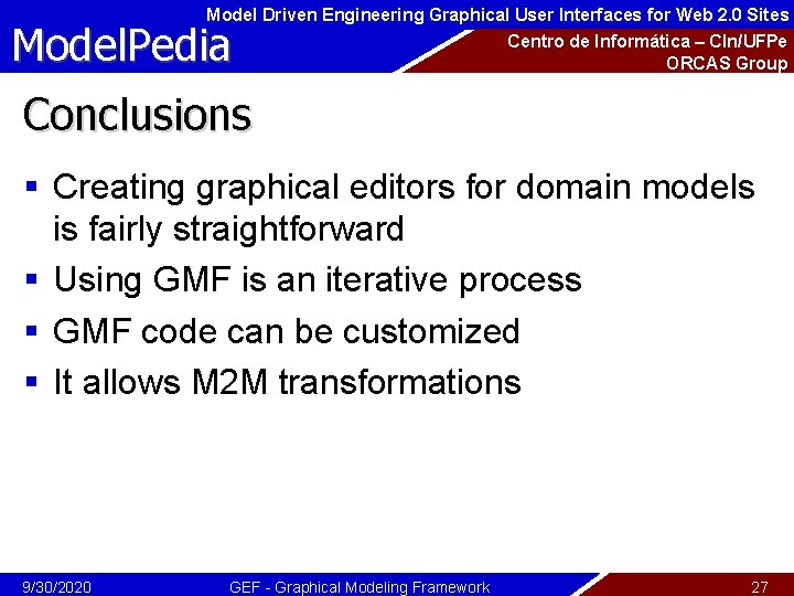 Model Driven Engineering Graphical User Interfaces for Web 2. 0 Sites Model. Pedia Centro