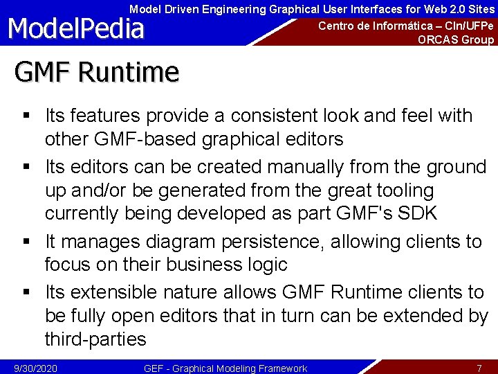 Model Driven Engineering Graphical User Interfaces for Web 2. 0 Sites Model. Pedia Centro