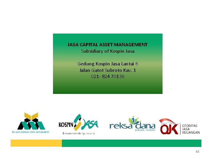 JASA CAPITAL ASSET MANAGEMENT Subsidiary of Kospin Jasa Gedung Kospin Jasa Lantai 6 Jalan