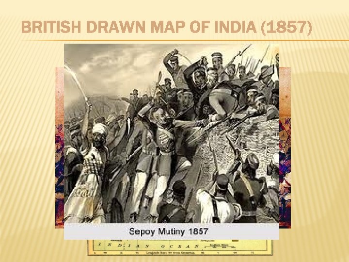 BRITISH DRAWN MAP OF INDIA (1857) 