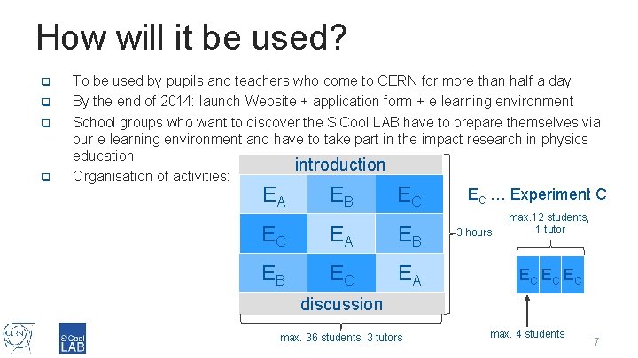 How will it be used? q q To be used by pupils and teachers