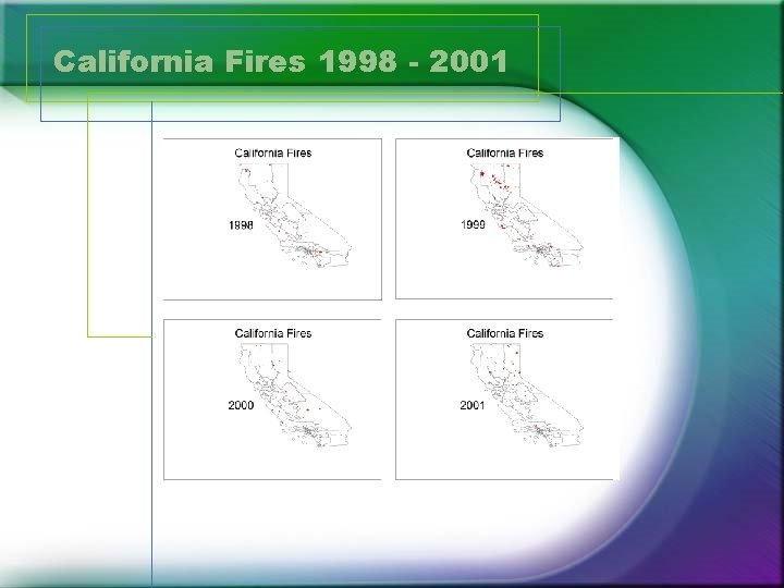 California Fires 1998 - 2001 