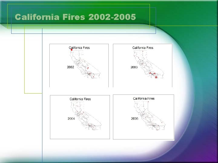 California Fires 2002 -2005 