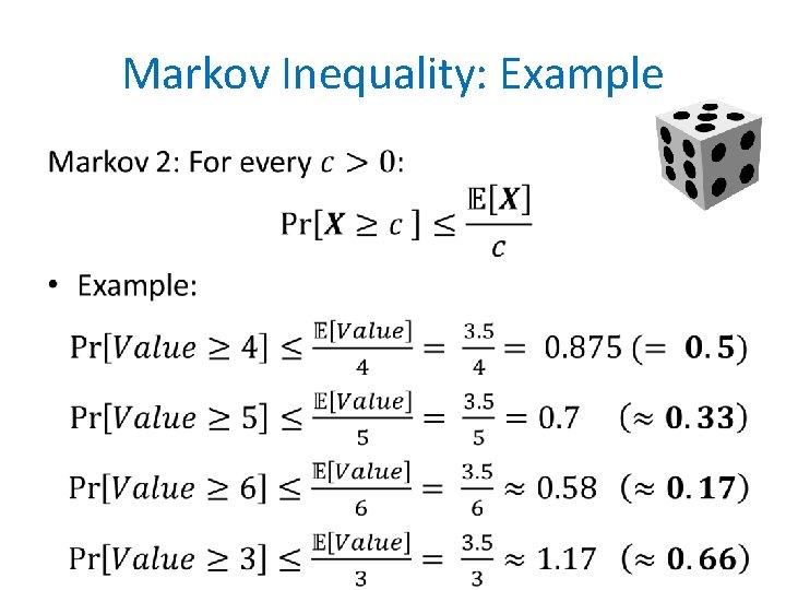 Markov Inequality: Example • 