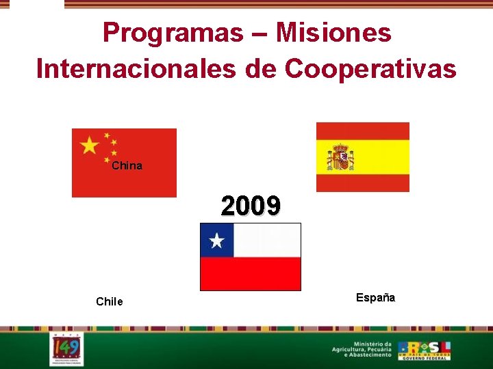 Programas – Misiones Internacionales de Cooperativas China 2009 Chile España 