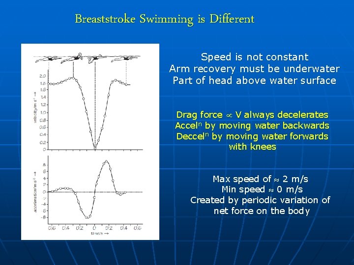 Breaststroke Swimming is Different Speed is not constant Arm recovery must be underwater Part