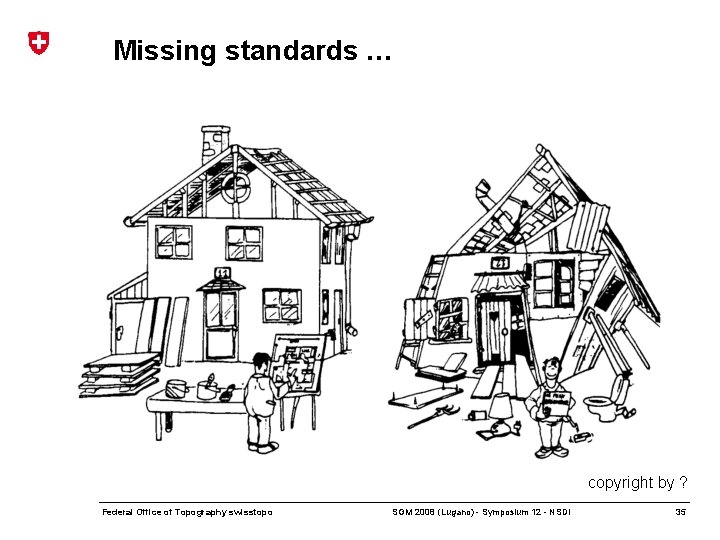 Missing standards … copyright by ? Federal Office of Topography swisstopo SGM 2008 (Lugano)