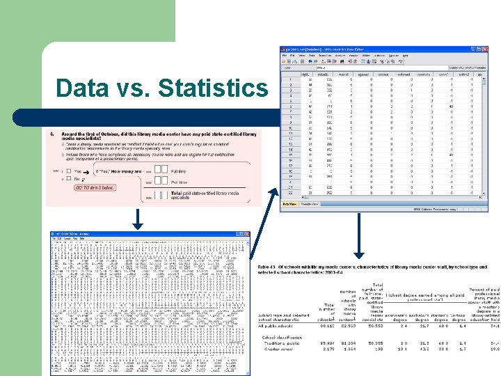 Data vs. Statistics 