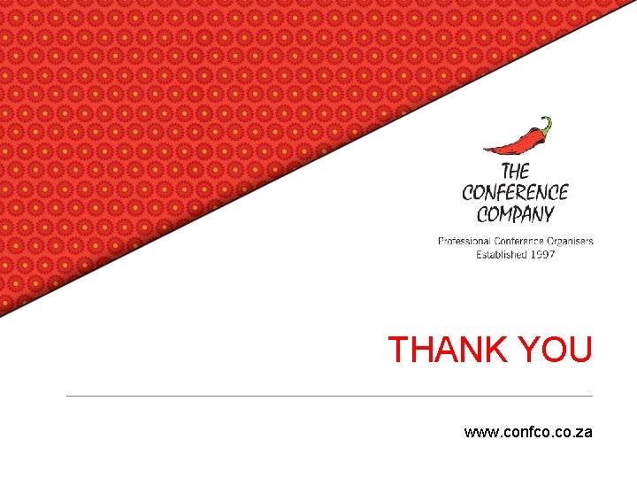 THANK YOU www. confco. za 