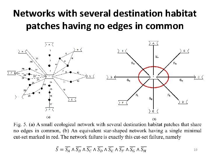 Networks with several destination habitat patches having no edges in common (a) (b) 19