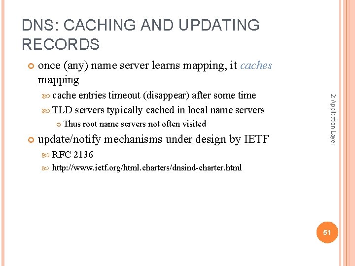 DNS: CACHING AND UPDATING RECORDS once (any) name server learns mapping, it caches mapping