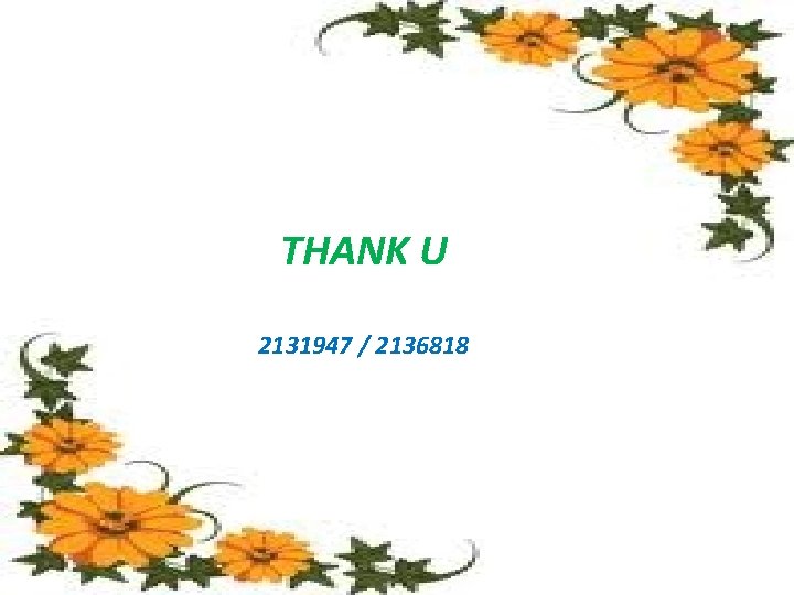 THANK U 2131947 / 2136818 