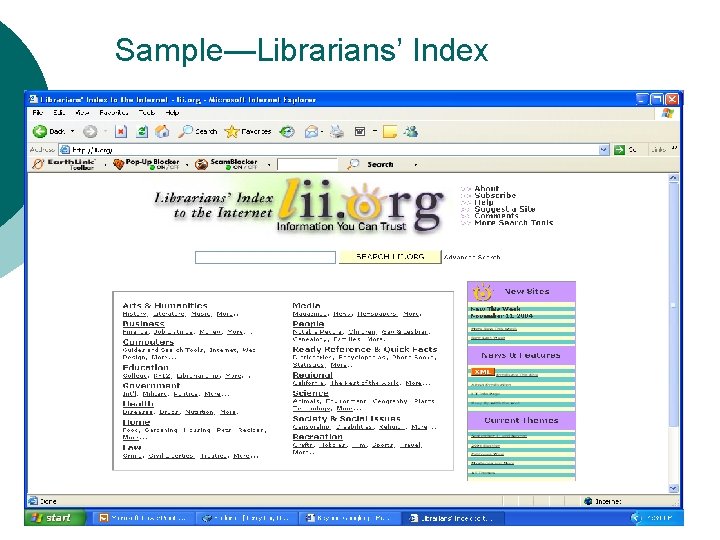 Sample—Librarians’ Index 