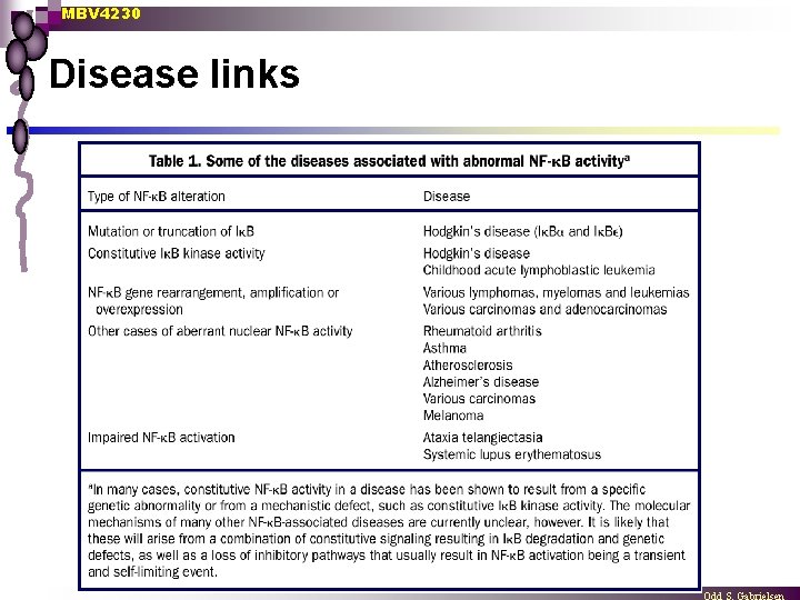 MBV 4230 Disease links 