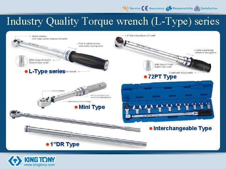 Industry Quality Torque wrench (L-Type) series l L-Type series l 72 PT Type l