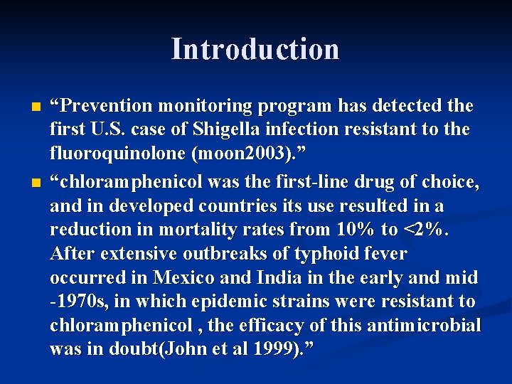 Introduction n n “Prevention monitoring program has detected the first U. S. case of