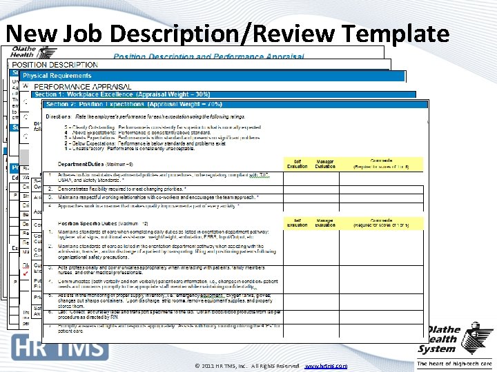 New Job Description/Review Template © 2011 HR TMS, Inc. All Rights Reserved www. hrtms.