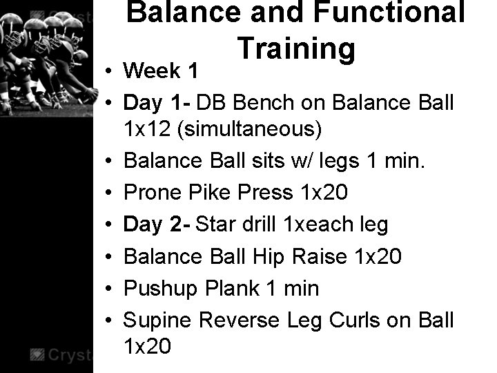 Balance and Functional Training • Week 1 • Day 1 - DB Bench on