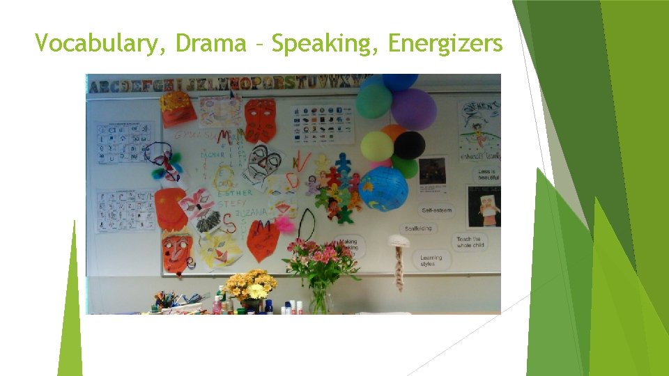 Vocabulary, Drama – Speaking, Energizers 
