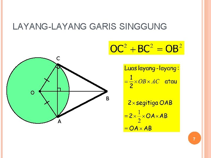 LAYANG-LAYANG GARIS SINGGUNG C O ● B B A 7 