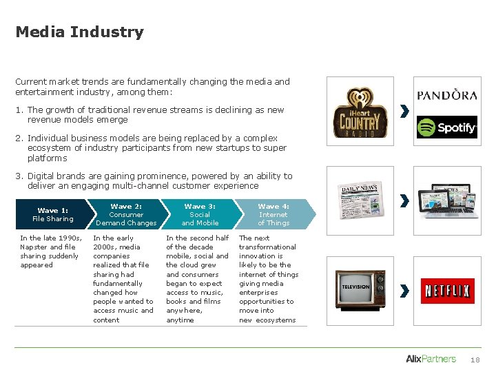 Media Industry Current market trends are fundamentally changing the media and entertainment industry, among