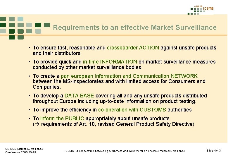 Requirements to an effective Market Surveillance • To ensure fast, reasonable and crossboarder ACTION