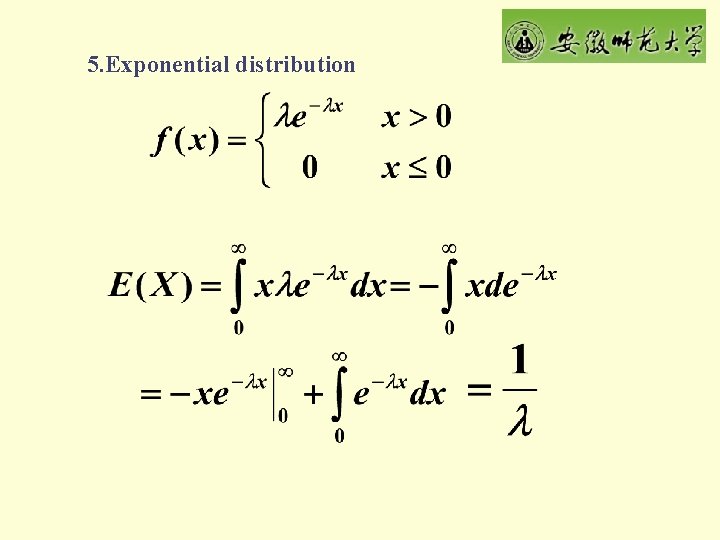 5. Exponential distribution 