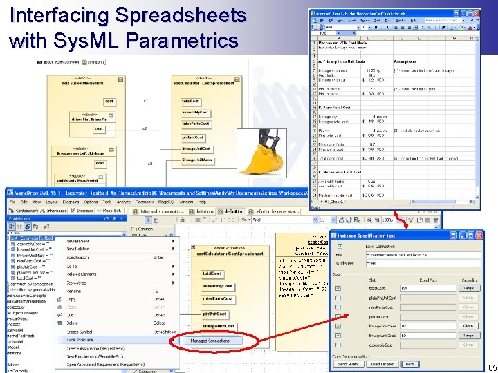 Interfacing Spreadsheets with Sys. ML Parametrics 65 