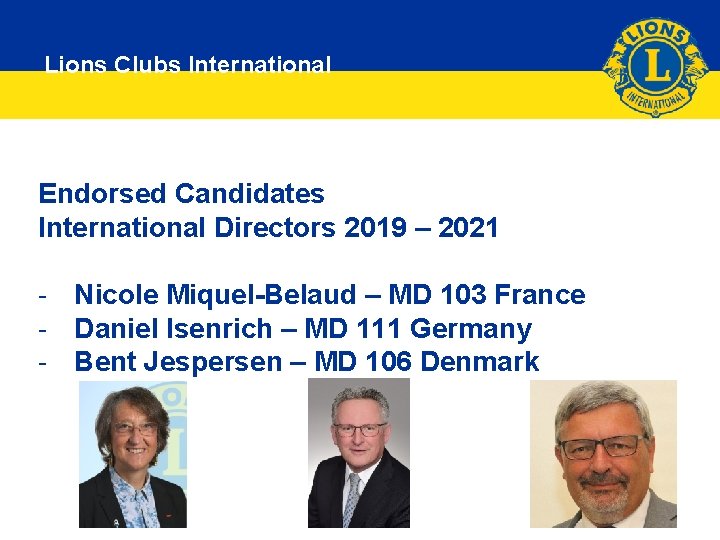 Lions Clubs International Endorsed Candidates International Directors 2019 – 2021 - Nicole Miquel-Belaud –